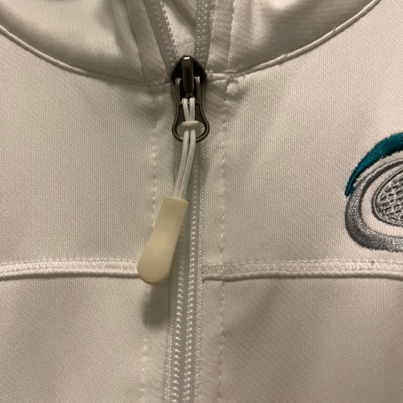 NWOT Miami Open White Tennis Athletic Woman’s Zipper Jacket with Pockets, Size S - Picture 3 of 8